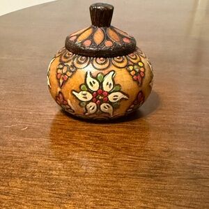 Handcrafted Floral Decorative Jar